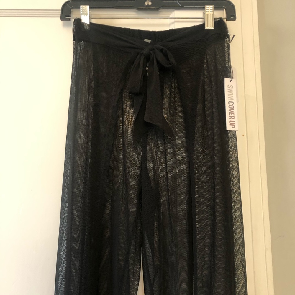 Brand new- Black mesh swim cover up